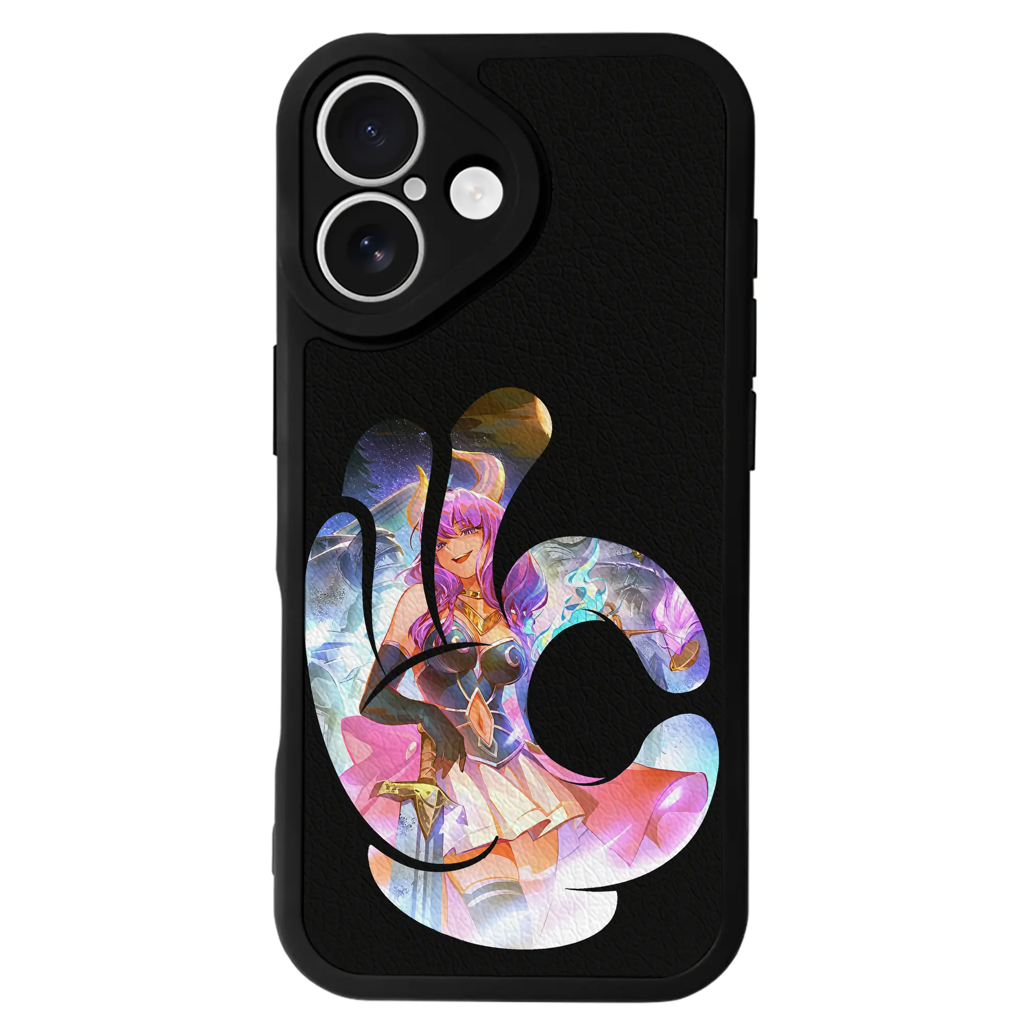 葬送のフリーレン（Frieren） グッズ,アウラ（Aura） - IPhone 16シリーズ対応 ・ シリコンスマホケース ・ レザー調 ・ 高精度フィット ・ 耐衝撃 ・ ワイヤレス充電対応 ・ 精密カット